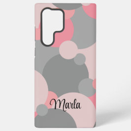 Molécula de cinza rosa personalizada Samsung Capa 