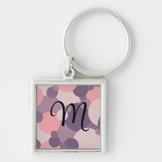 Moléculas de cor roxa personalizadas chaveiro
