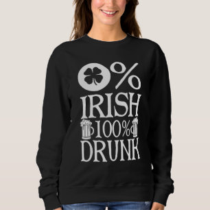 Moletom 0 Irlandês 100 Bebado Feliz Rua Patrick Day Beer