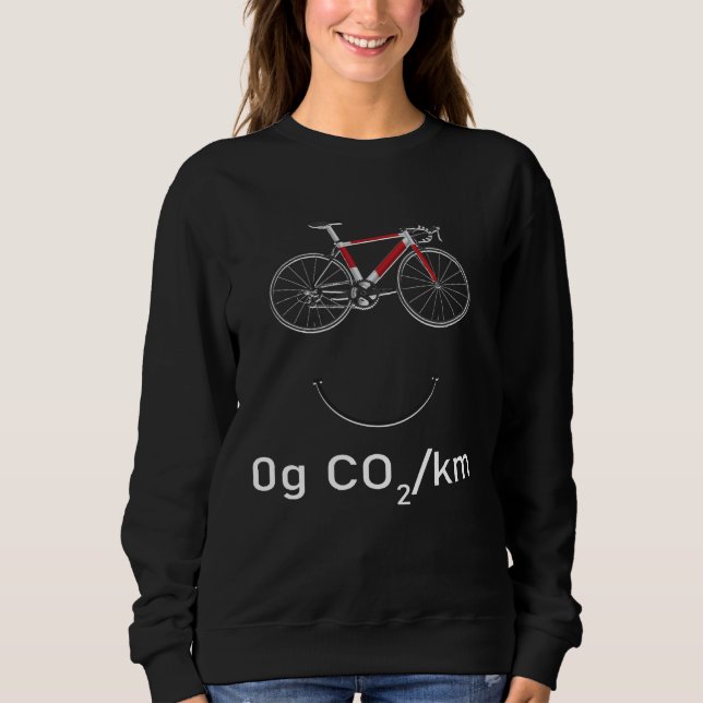 Moletom 0g Co2 Km Bicyle Smile Cyclist Bicycle Cycling ON  (Frente)