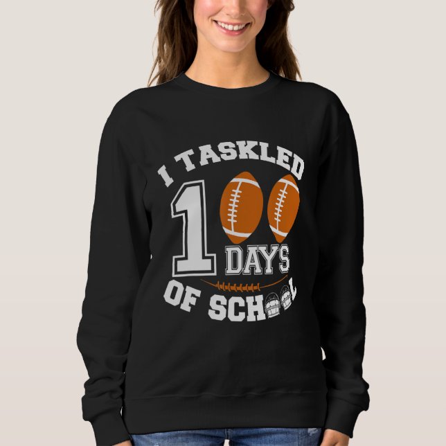 Moletom 100º Dia De Futebol Escolar Eu Fiz 100 Dias De (Frente)