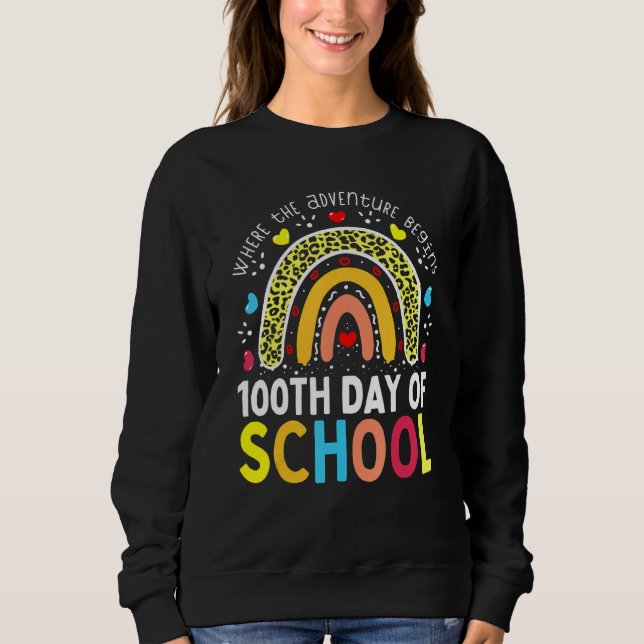 Moletom 100º Dia De Professora Escolar 100 Dias Mais Intel (Frente)