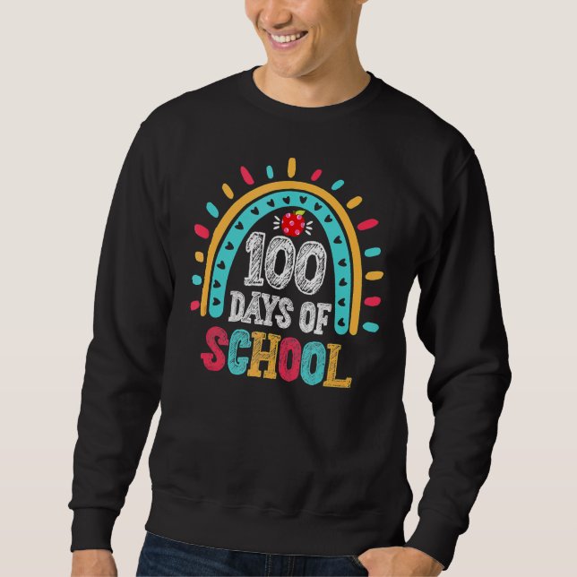 Moletom 100º Dia De Professora Escolar 100 Dias Mais Intel (Frente)
