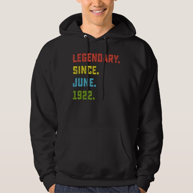 Moletom 100.º Aniversário Legendário Desde junho de 1922 1 (Frente)