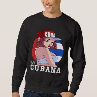 Moletom 100 Cubana Strong Girl Cuba Flag Pride