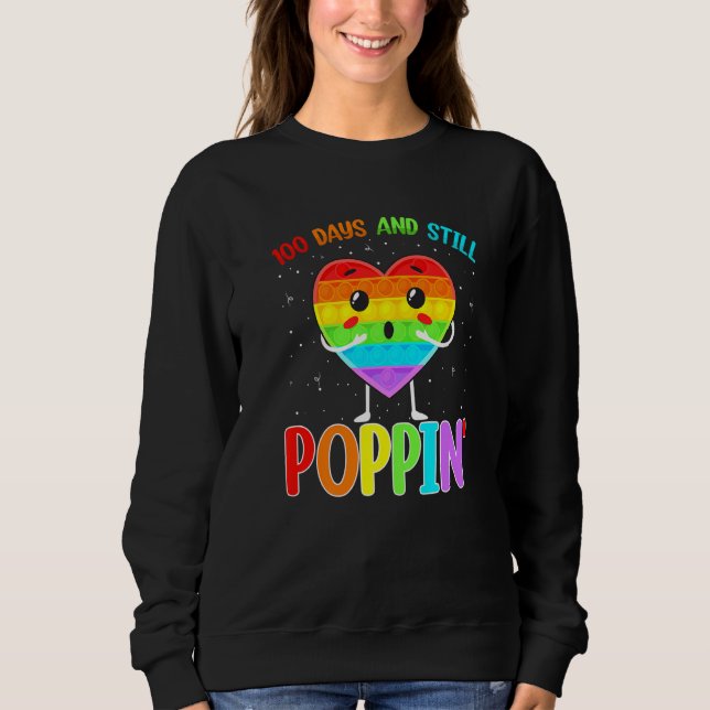 Moletom 100 Days And Still Poppin 100th Day Of School Boys (Frente)