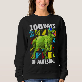 Moletom 100 Days of Awesome Dinosaur Rex Boys 100th Day Of