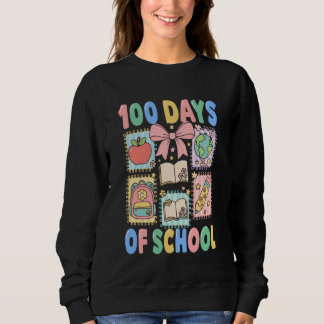 Moletom 100 Days of School Coquette 100 Days Smarter 100th