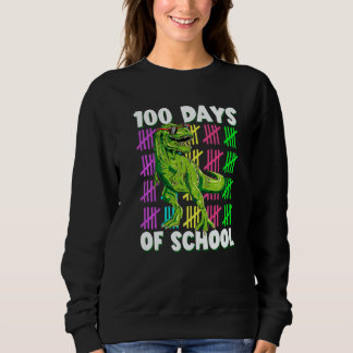 Moletom 100 Days of School Dino Dinosaur rex 100 Days Smar