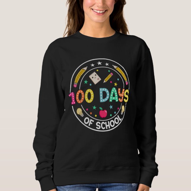Moletom 100 Days of School Pencil 100th Day of School Boys (Frente)