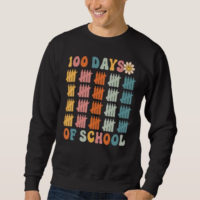 Moletom 100 Days of School Retro Happy 100th Day (Frente)