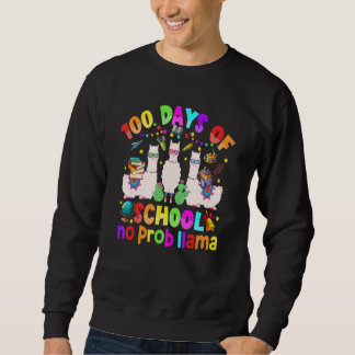 Moletom 100 Days of School Shirt No Probllama Llama for Te