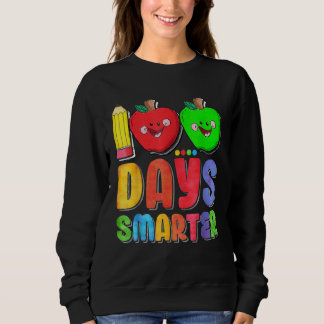 Moletom 100 Days Smarter Cute 100 Days Of School Teacher K