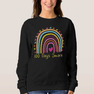 Moletom 100 Days Smarter Rainbow 100th Day Of School Teach