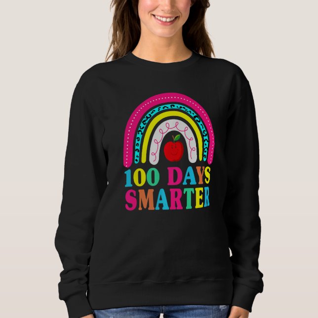 Moletom 100 Days Smarter Teacher Or Student 100th dayLeopa (Frente)