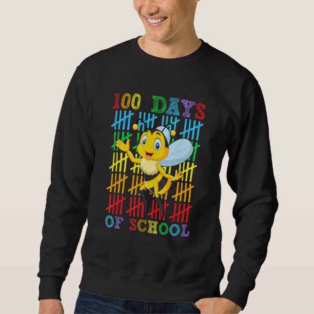 Moletom 100 dias de Escola Bee Boys Meninas 100 (Frente)