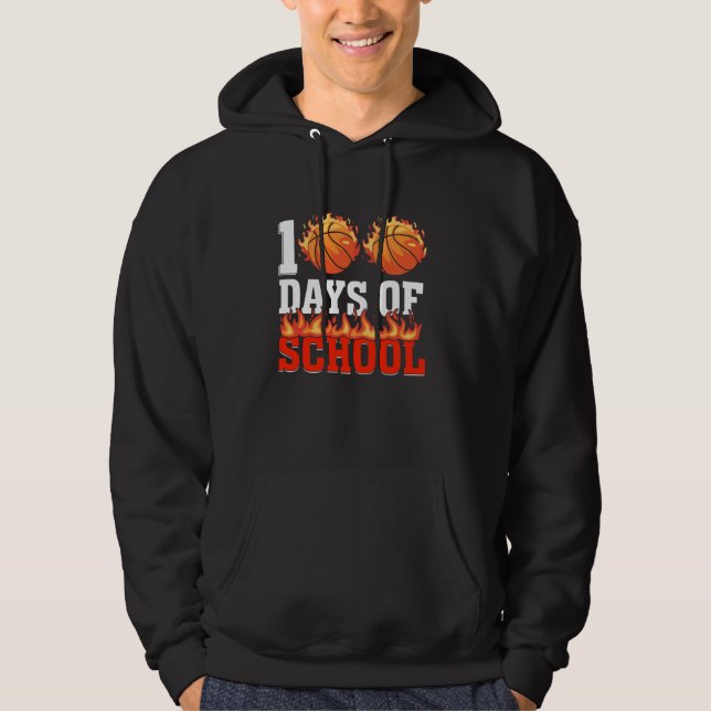 Moletom 100 Dias De Estudante De Basquete 100 Dias Ki (Frente)