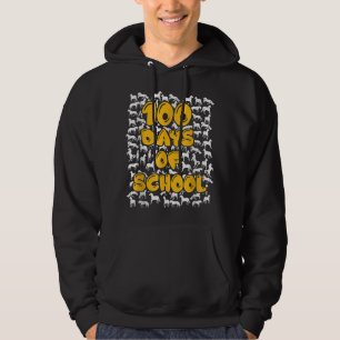 Moletom 100 dias de mascote T-Shirt de cavalo escolar