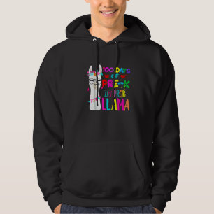 Moletom 100 Dias De Professor De Pré K Sem Prob Llama Meni