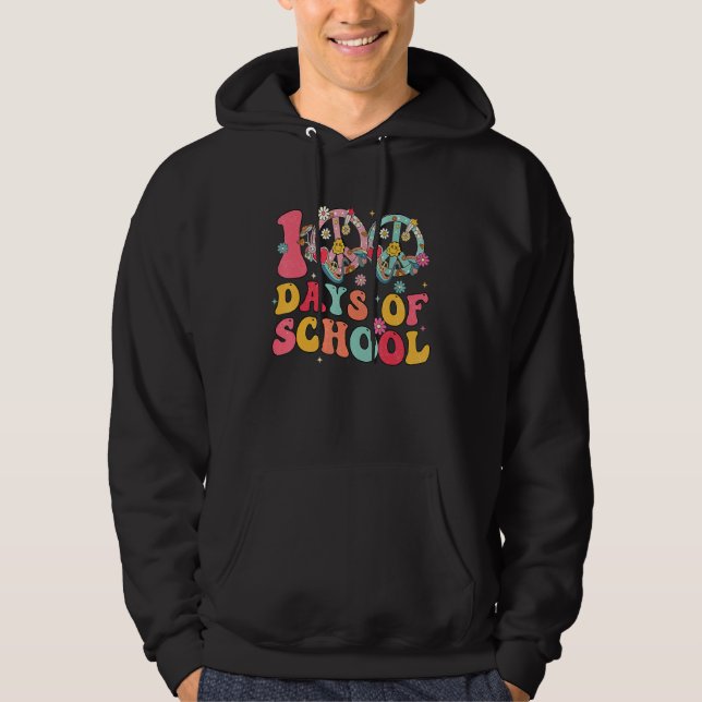 Moletom 100 Dias De Sinal De Paz Escolar Amor Hippie Retro (Frente)
