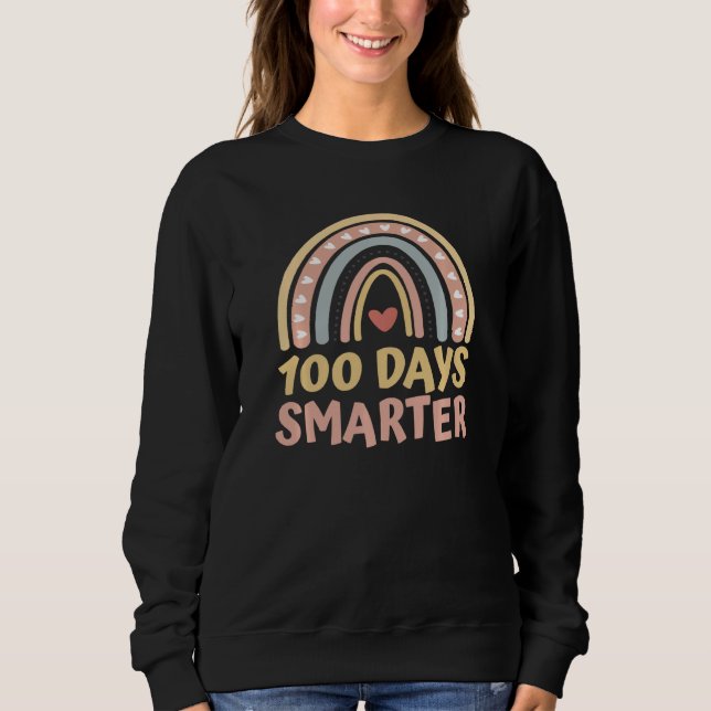 Moletom 100 Dias Mais Inteligentes 100 Dias De Escola Boho (Frente)