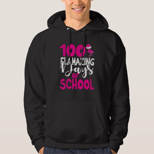 Moletom 100 Flamazing Days of School Flamingo 100th Day Te (Frente)