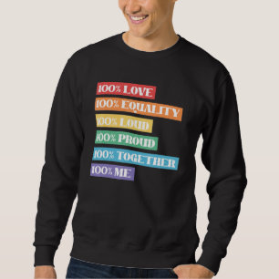 Moletom 100 Igualdade De Amor Muito Orgulhosa Junto Eu Lgb