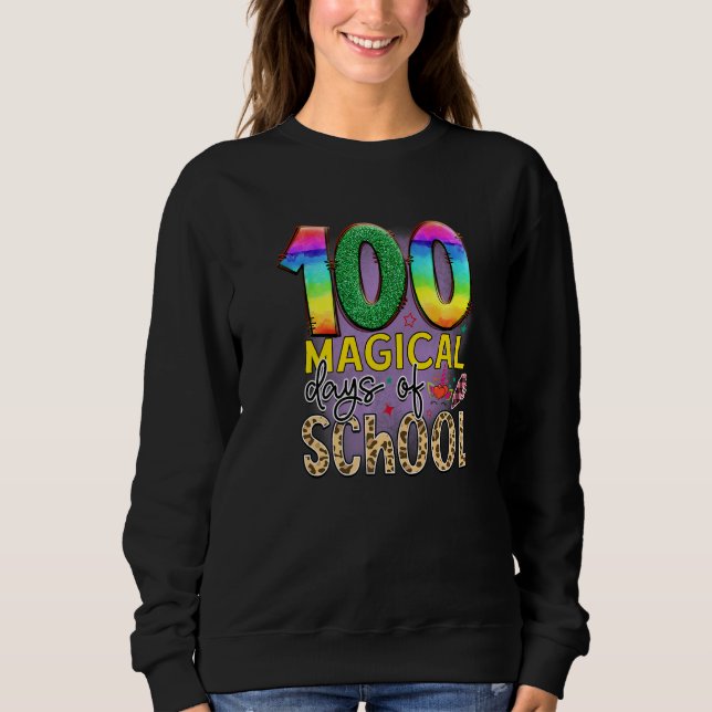Moletom 100 Magical Days Of School  Student Teacher  1 (Frente)