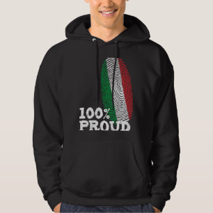 Moletom 100 Orgulhosa bandeira italiana de impressão digit