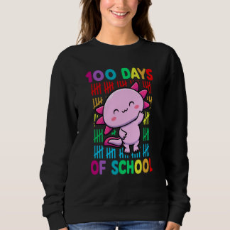 Moletom 100th Day Of School Animal Axolotl Happy 100th Day