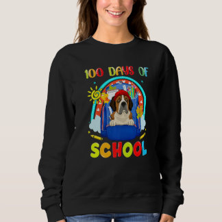 Moletom 100th Day of School St Bernard Dog Lovers Teacher 