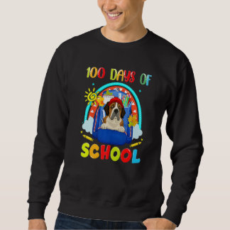 Moletom 100th Day of School St Bernard Dog Lovers Teacher 