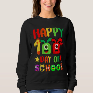 Moletom 100th Day Of School Teacher 100 Days Smarter Rainb