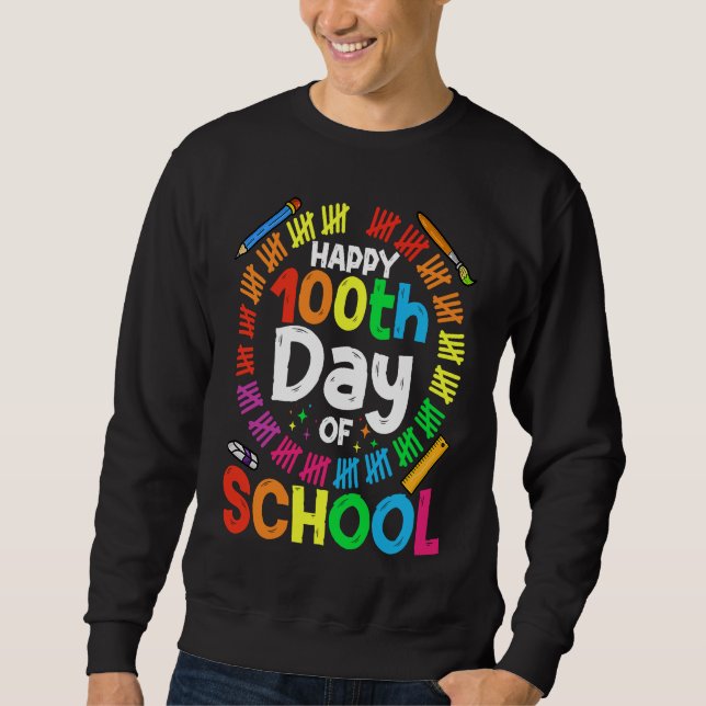 Moletom 100th Day Of School Teachers Kids Child 100 Days S (Frente)