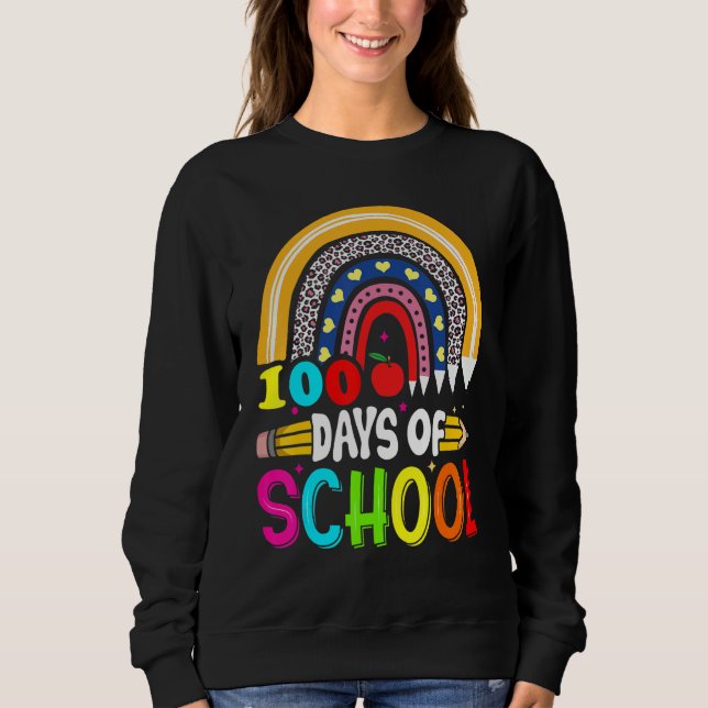 Moletom 100th Days of School Teacher Kids - 100 Days Smart (Frente)