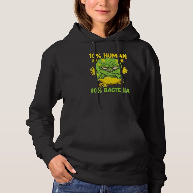 Moletom 10 Human 90 Bacteria Science Microbiology Scienti (Frente)