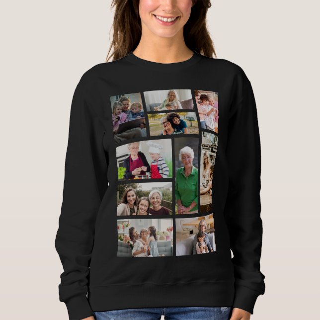 Moletom 10 T-Shirts de Colagem Personalizada de Fotografia (Frente)