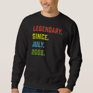 Moletom 16.º Aniversário Legendário Desde Julho De 2006 16