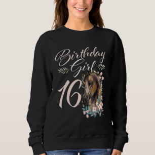 Moletom 16.º aniversário Menina Cavalo de 16 anos