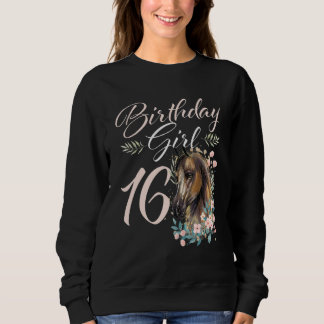 Moletom 16.º aniversário Menina Cavalo de 16 anos