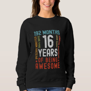 Moletom 16 Anos 192 Meses De Ser Incrível Engraçado 16 Bi