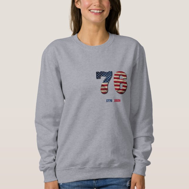 Moletom 1776-2026 USA 250th Anniversary Patriotic Design (Frente)