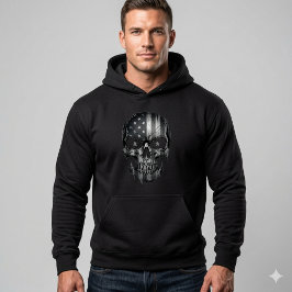 Moletom 1776 American Flag Skull Hoodie | USA 250th 