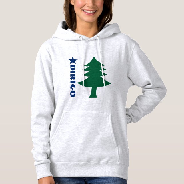 Moletom 1901 Hoodie da bandeira de Maine - edição de (Frente)