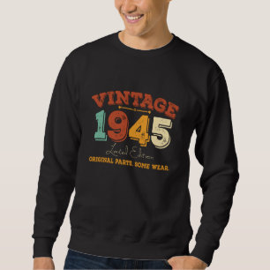 Moletom 1945, 1940, 80 de Aniversário Retroativo
