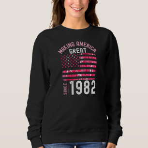Moletom 1982 Aniversário Das 40 Anos Mulheres Rosa Camo Us