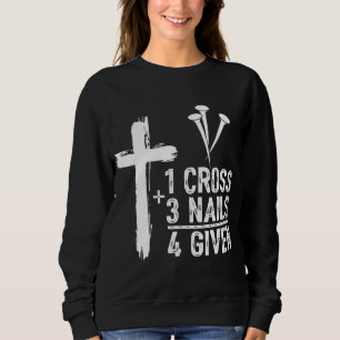 Moletom 1 Cruz 3 Unhas Perdoadas Jesus Páscoa Cristã Gi