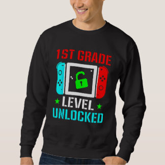 Moletom 1st Grade Level Unlocked  Back To School Gamer Boy