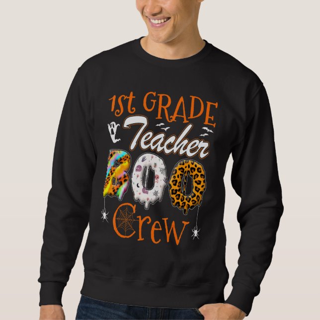 Moletom 1st Grade Teacher Boo Crew  Teachers Halloween Cos (Frente)