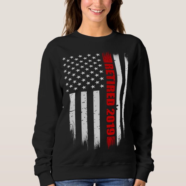 Moletom 2019 Retired Firefighter   Thin Red Line American  (Frente)